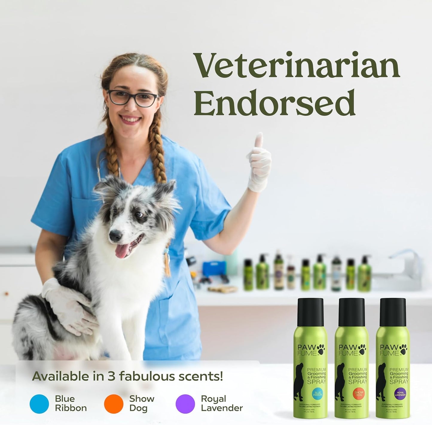 PAWFUME Dog Detangler Grooming Spray, Royal Lavender, 1-Pack – Keeps Pups Fresh All Day – Hypoallergenic, Alcohol-Free, Detangling & Moisturizing – Salon-Quality Dog Necessities for Coat & Fur Care